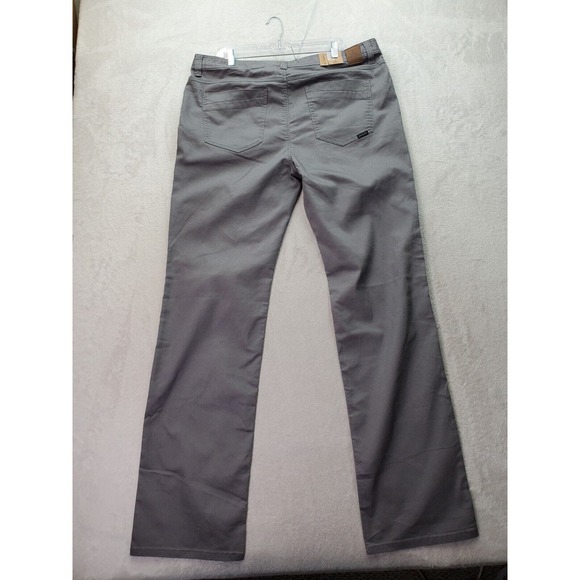 prAna Bridger Jeans‎ Men's 40 Light Gray Denim Flat Front Slim Fit Straight Leg - Picture 2 of 7